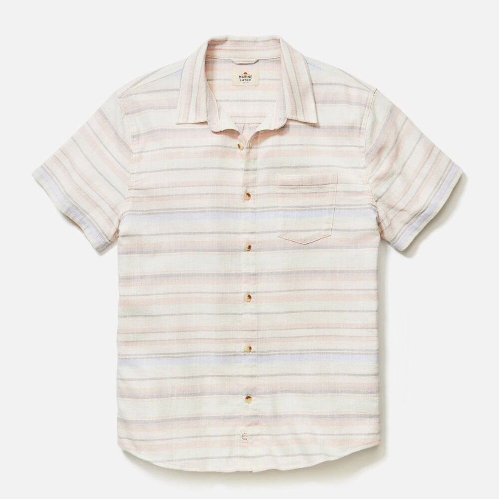 Marine Layer - Baja Stripe Stretch Selvage Shirt